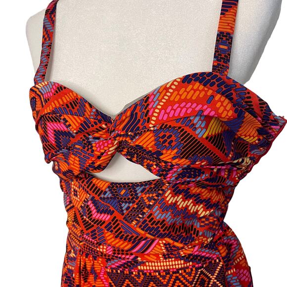 Mara Hoffman colorful tribal print mini silk dress - 4 - Picture 2 of 9